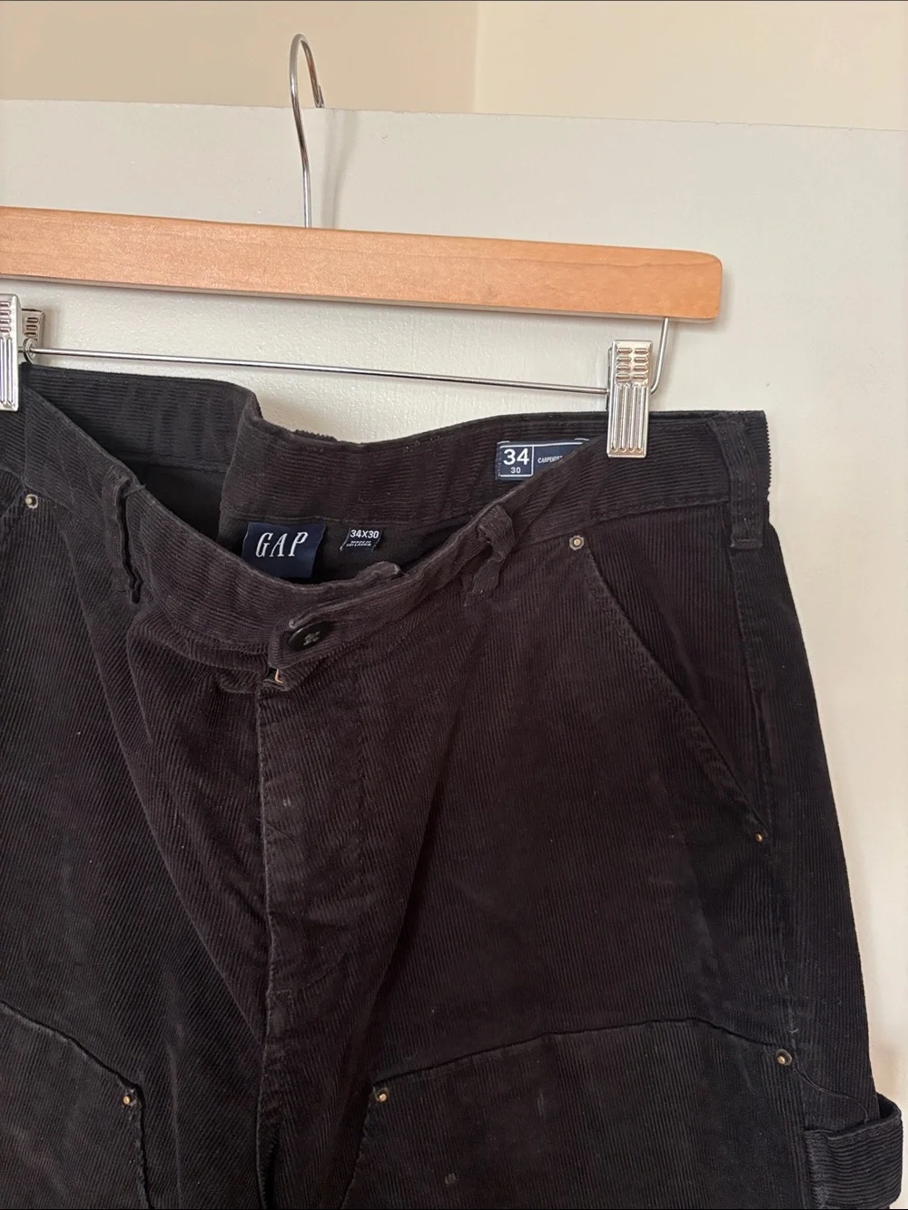 GAP Men’s Black Corduroy Carpenter Pants